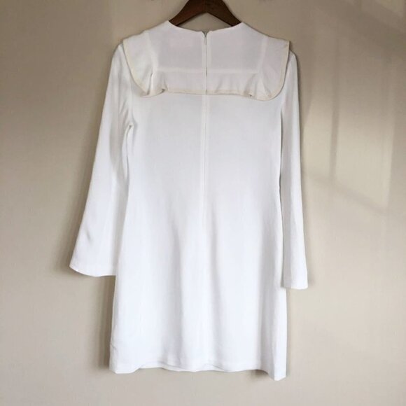 A.l.c. White Long Sleeve Ruffle Detail Dress - Picture 4 of 7